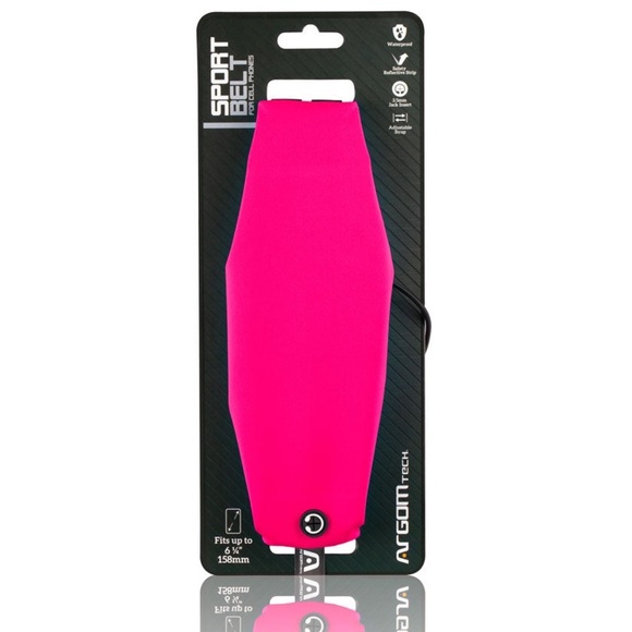 Cell Phone Sports Belt Fanny Pack Waterproof Lycra Reflective Fluorescent Pink - Picture 1 of 8
